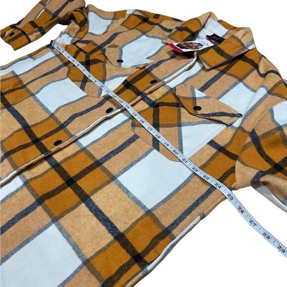 HFX Ladies’ Shirt Jacket plaid yellow size medium - Picture 14 of 16